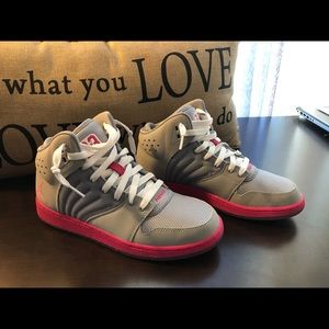 Pink and Gray Jordans